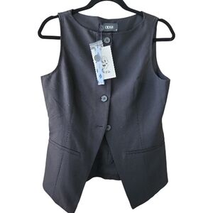 Cider | Black Button Down Vest